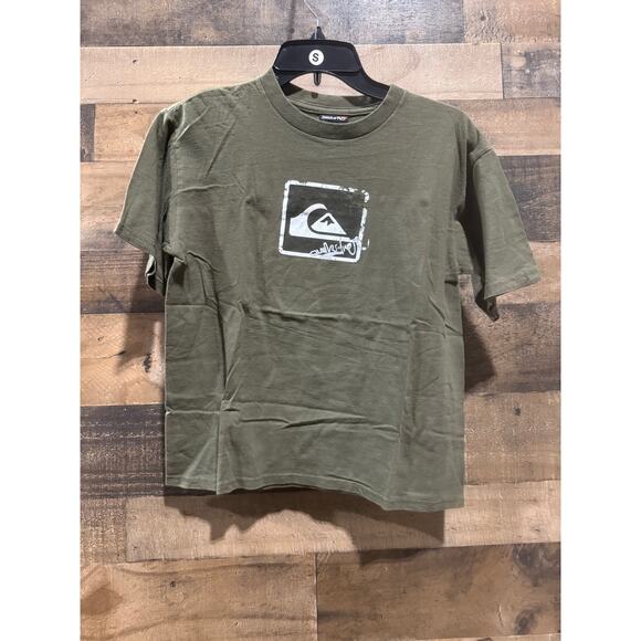 Vintage 90s Quiksilver Kids T-Shirt – XL – Army Green – Used - Picture 8 of 8